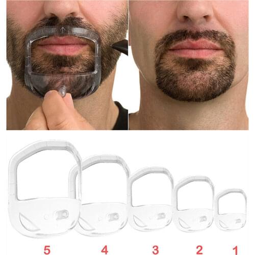 5Pcs/set High Quality Shower Salon Mustache Beard Styling Template Shaving Shave for Beard Shape Style Barba Comb Care Tool