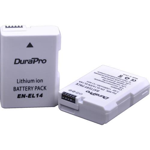 2Pcs 1200mAh EN-EL14 ENEL14 EN EL14 Battery for Nikon D300 D5300 D5200 D5100 D3300 D3200 D3100 for COOLPIX P7100 P7200 P7700