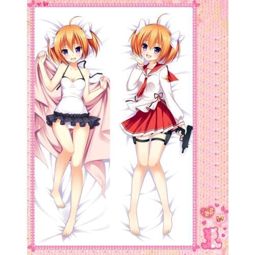 Anime Cartoon Aria the Scarlet Ammo Double Bolster Hugging Pillow Case Pillow Cover Pillowcase Peach Skin 2 Way No.511061