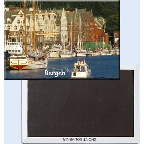 Bergen Norway Tourist attraction Souvenir Fridge Magnets 20728