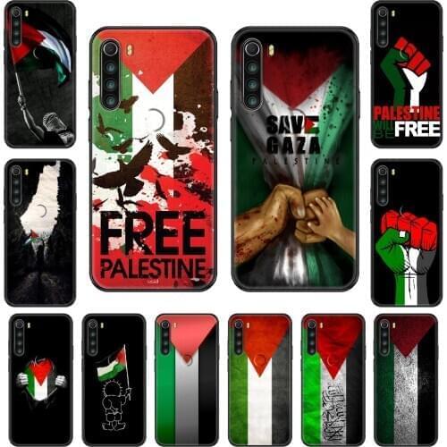 Palestine Mark Flag Phone case For Xiaomi Redmi Note S2 4 5 6 7 8 A S X Plus Pro black soft coque tpu back 3D funda pretty