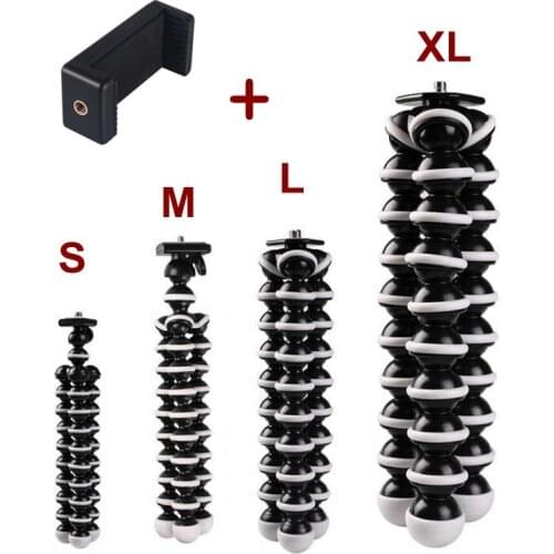 For GOPRO SLR Digital Camera Cell Phone Flexible Octopus Tripods XL L M S Size Stand Holder Tripod with Phone Bracket Clamp