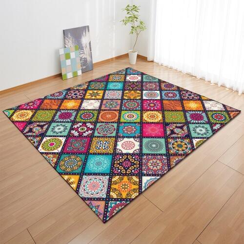 Home Rug Modern Ethnic Style Rug Living Room Kitchen Foyer Floor Mat