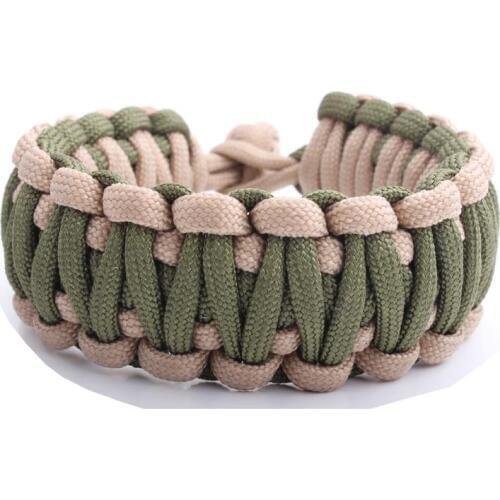 Double Paracord 550 Survival Bracelet with Plastic Buckle for Hiking Camping survival equipment