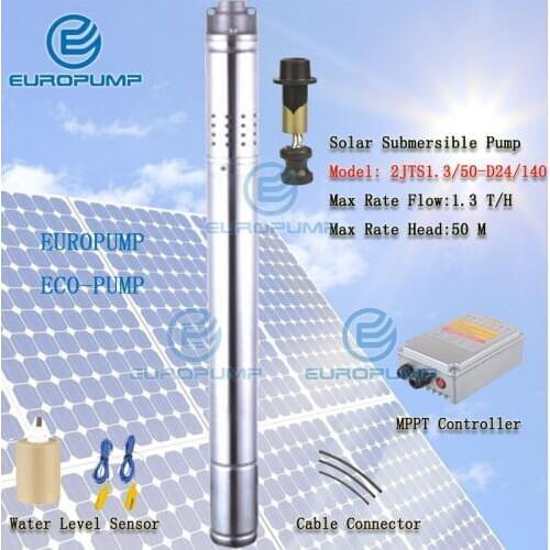 EUROPUMP MODEL(2EPS1.3/50-D24/140) 2inch solar water pump thermodynamic solar heat pump for irrigation solar water pump for farm