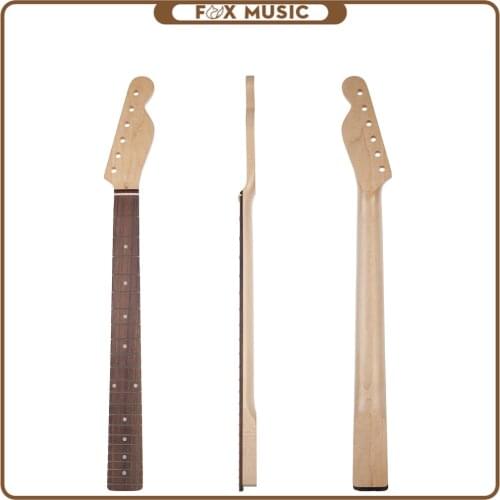 Guitar Neck 22 Frets Rosewood Fingerboard Matt White Maple Guitar Neck W/ White Dots Replacement