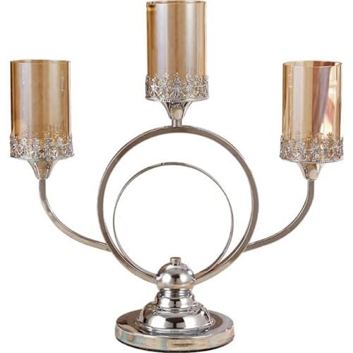 Crystal Glass Candle Holder Wedding Decorations Home Accessories Modern Design Candlestick Chandelier Mariage Moroccan Lamp 5Z92