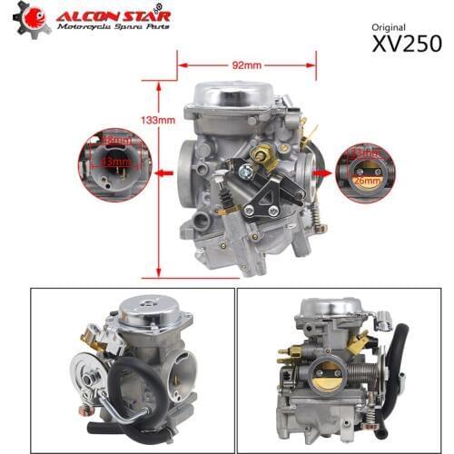 Alconstar-Carburetor For Yamaha Virago 250 XV250 XV125 Route 66 1988-2014 Carb Carburetor/adapter Aluminum Carburador Assy Route