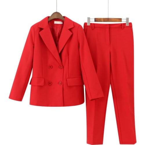 2 piece sets womens outfits spring and autumn fashion office OL professional self-cultivation temperament suit