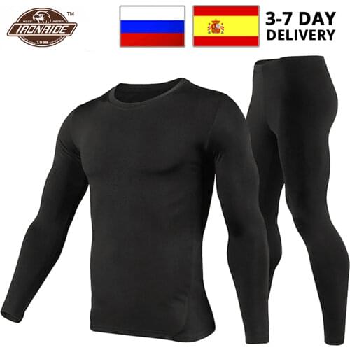 Herobiker Mens Fleece Lined Thermal Underwear Set Motorcycle Skiing Base Layer Winter Warm Long Johns Shirts & Tops Bottom Suit
