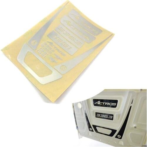 Rc Car Toys Body Shell Metal STICKERS DECALS For 1/14 SCALE Tamiya Tractor Truck Mercedes Actros 1851 3363 56348 56335 DIY Part