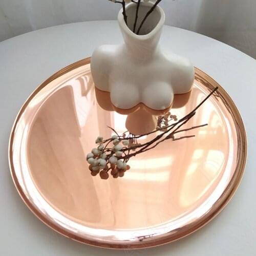 European Metal Storage Tray Simplicity Living Room Desktop Caddy Organizer Afternoon Tea Dessert Tray Bedroom Cosmetic Container