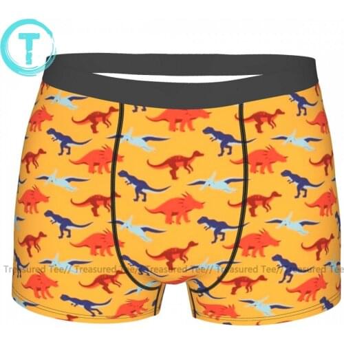 Dinosaur Underwear Custom Polyester Sublimation Trunk Hot Teen Sexy Boxer Brief
