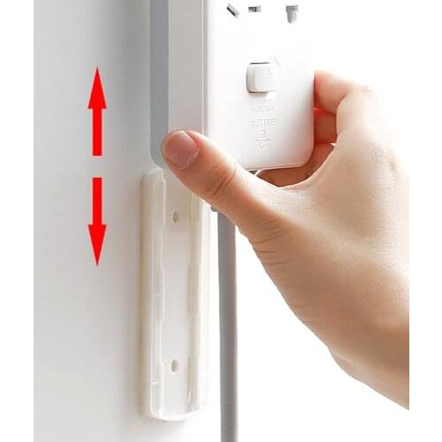 Removable Punch-free Plug Sticker Plug Fixing Device Self-adhesive Power Plug Wall Socket Cable Bracket Power Strip Holder