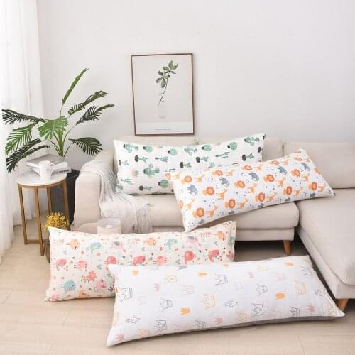 Nordic Pillow Double-sided Flower Pillowcase Pregnant Women Can Use Long Pillow Small Fresh Cushion Cover