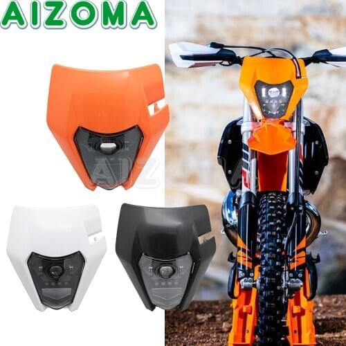 For EXC XCF SX SXF XC XCF SMR Supermoto Hi/Lo Beam LED Headlight Front Lighting Enduro 125 150 250 350 450 530 Six Days