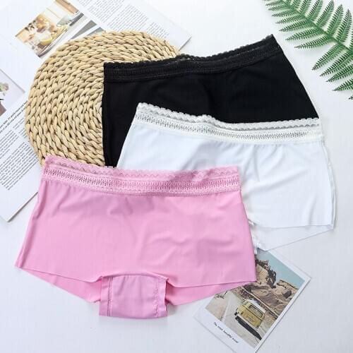 Sexy Women Shorts Seamless Underwear Panties Girl Super Breathable Safety Boxer Womens Boyshorts Ice Silk