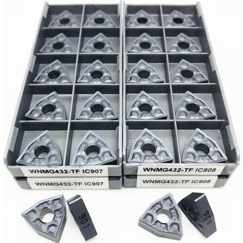 Carbide inserts WNMG080408 TF IC907 WNMG080408 TF IC908 External lathe parts tools WNMG 080408 High quality CNC cutting tools