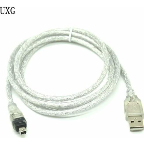1.2M High Speed USB 2.0 Male to 4 Pin IEEE 1394 Cable Lead Extension Adapter Converter For MINI DV HDV Camcorder to Edit PC