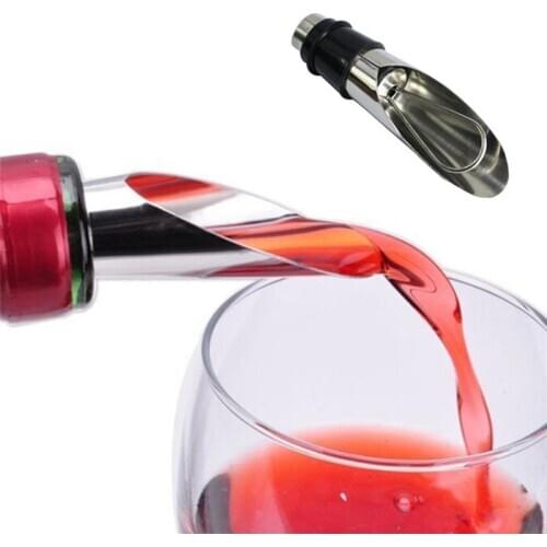 1/2/3Pcs Wine Pourers Stainless Steel Wine Bottle Stopper Sealing Cap Wine Stopper Bottle Cork Liquor Pourers Free Flow Stopper