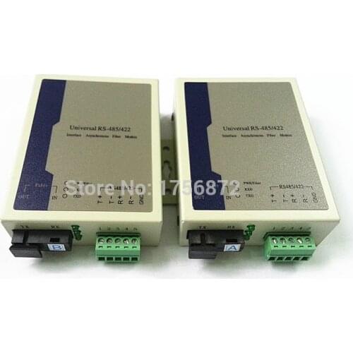 2pcs/lot RS485 to Optic Fiber Modem Singlemode SC 20km rs485 to ethernet fiber converter