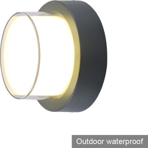 2 pieces round button modern brief style LED wall light lamp sconce outdoor waterproof decorative outdoor LED wall light fitting