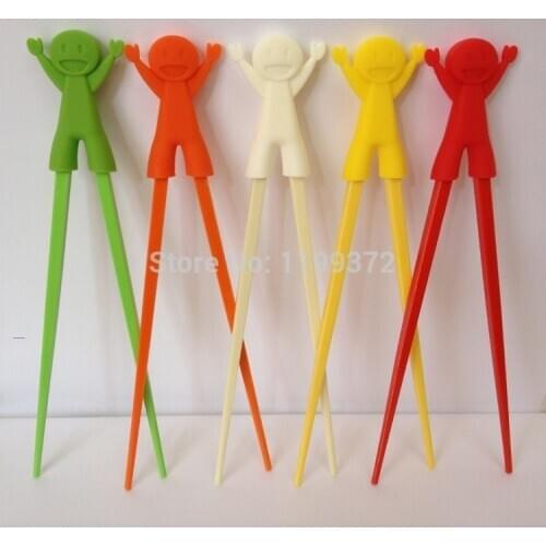 200pairs Childrens Plastic Chopsticks Children Learning Helper Training Learning Happy Plastic Toy Chopstick Fun Baby Infant