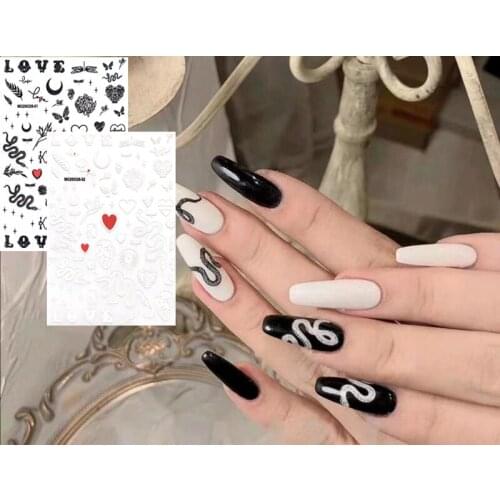 2020 Japanese Star flower 3d nail art sticker nail decal stamping export japan designs rhinestones