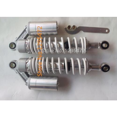340mm air shock absorbers for yamaha honda trike moped scooter XJR400 Cb400 550 750 TRX250R 450R SUZUKI GS500 sliver+ white