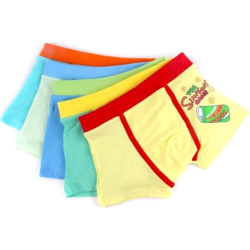 5pcs/lot High quality cotton childrens underwear character boxer boys underwear fashion kids cartoon boy panties 2-12 years old