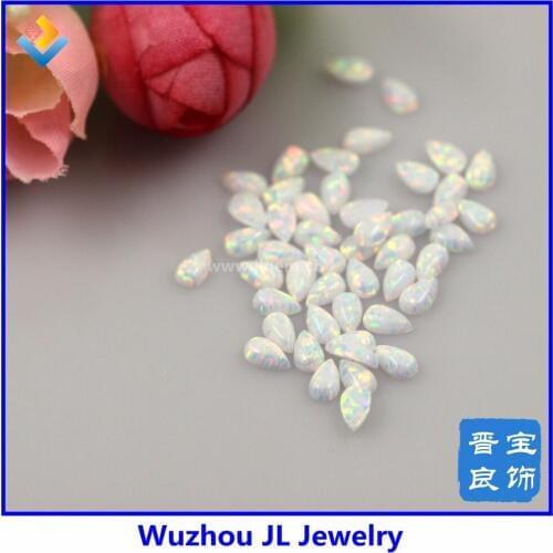 50 pcs/lot) Synthetic Opal Drop Opal Loose Stone 3x5mm Synthetic Opal Pear Cabochon