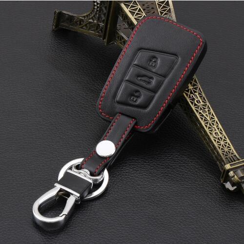 Car Leather Smart Key Cover Case Protector for VW Passat B8 /CC 2017/TIGUAN 2016-2017/For Skoda Superb A7,Car accessories