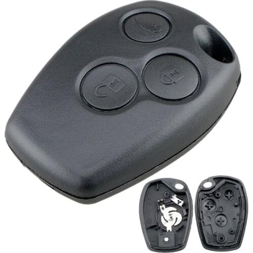 3 Buttons Car Key Case Replacement 2.5mmx9.5mm Car Remote Key Shell with 206 Blade Fit for Renault Nissan Almera Modus Clio 3