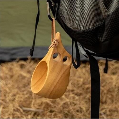 Japanese-Style Wood Coffee Mug Portable Rubber Wooden Tea Milk Cups Drinking Mugs For Outdoor Camping Travel Mug Anti-Scald