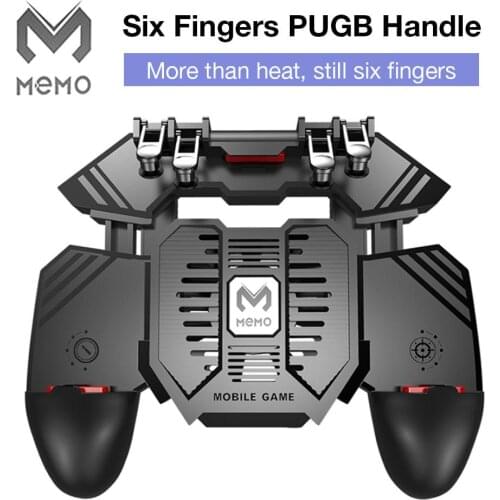 For MEMO New PUBG Helper AK77 Mobile Phone Radiator Water-cooled Fan Six Fingers PUGB Handle Power Bank 2020 Hot