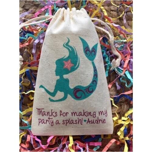 Customize Mermaid birthday bag Bachelorette favor gift Bag hen party survival Kit bags thank you bag bridal shower hangovers kit