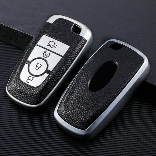 TPU Leather Car Key Case Remote Control Protector Cover For Ford Ecosport Edge Explorer F-150 F-250 Fusion Mondeo Mustang Ranger