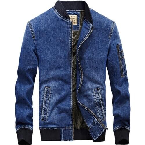Brand Mens Denim Jacket 2018 Casual Mens Jean Jacket Plus Size M-4XL jaqueta masculina Stand Collar Mens Jackets Coats