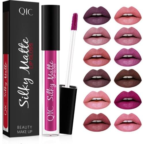 Matte Lipstick Makeup 24H Long Lasting Lip Gloss Nude Red Pigmented Liquid LipStick Waterproof No Drying Cosmetics