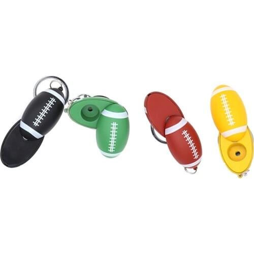 Football Modeling Metal Smoke Pipes Portable Creative Smoking Pipe Keychain Tobacco Pipe Narguile Grinder pendant