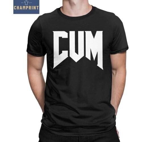 Men Doom Cum T Shirt Game Gamer Cotton Tops Fun Short Sleeve Round Collar Tees New Arrival T-Shirts