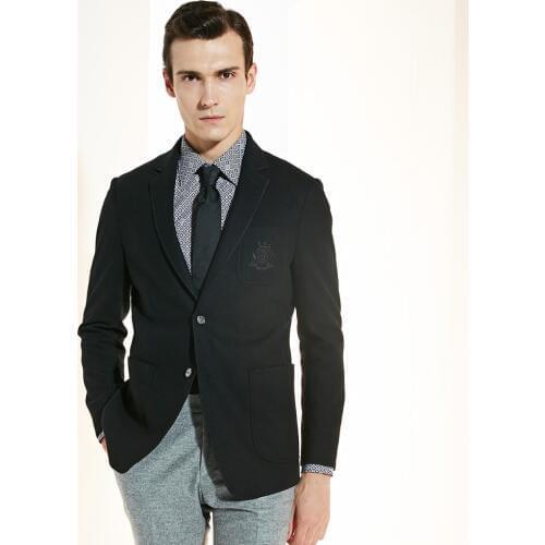 Blazer men 89% wool high quality slim fit men clothes 2018 autumn new arrivals businessman single breasted full sleeve casual