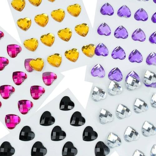 36Pcs/Sheet 3D Colorful Diamond Engraved Stickers High Quality Wall Stickers For Nail Art Phone Case Mirror Decor Decals Design