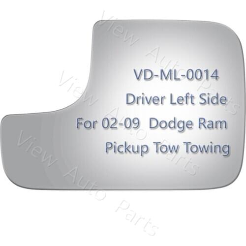 New Mirror Glass for 02-09 Dodge Ram Pickup Truck Tow Towing Driver Left Side