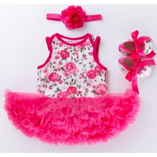 3pcs Girls Dresses Summer Princess Gauze Sleeveless Floral Girls Dress Infants Baby Girl Clothing Kids Clothes