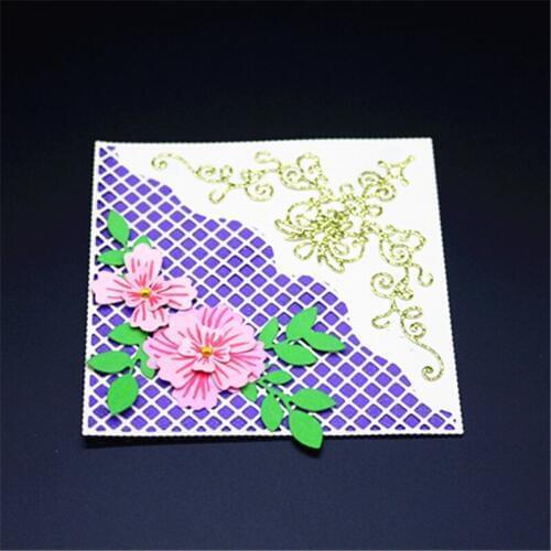 AZSG Square Greeting Cards Cutting Die for DIY Scrapbooking Decoretive Embossing Stencial DIY Decoative Cards die cutter