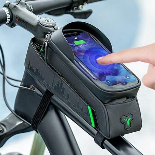 ROCKBROS Frong Bike Bag Top Tube Cycling Phone Bag Touch Screen Frame Bag Waterproof 5.8/6 Inch Phone Case Bicycle Accessories