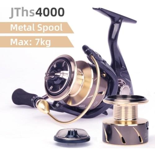 7kg Max Drag Model 4000 Saltwater Spinning Fishing Reel Metal Spool And Swing Arm 5.2:1 High Speed Free Shipping