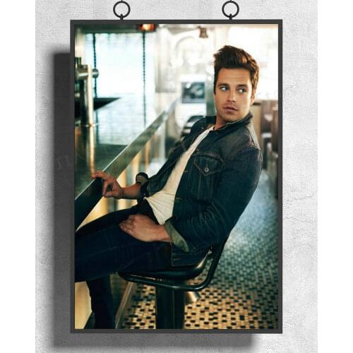 H058 Sebastian Stan Actor Star (2) Wall Sticker Silk Poster Art Home Decoration
