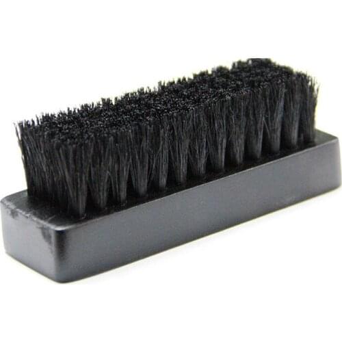 Home Cleaning Tool Boot Shoes Brush 1 PC Wood Handle Buffing Brush Black Pappus Hog Bristle Brushes Portable